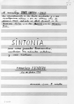 Portada de la partitura Sintonía (1998)